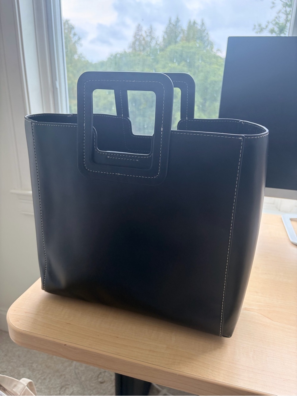 STAUD Shirley Leather Tote Bag